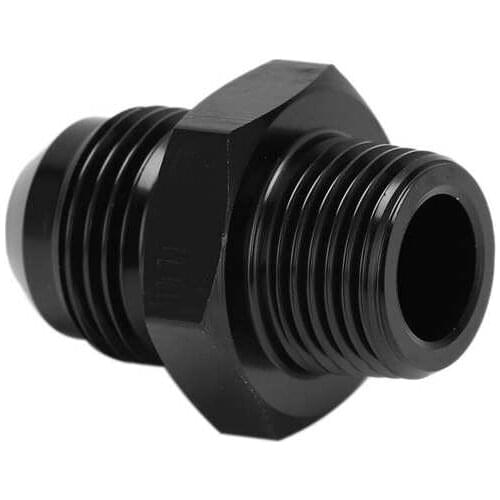 Gas Line Adapter Black Anodized Straight Fuel Line Fitting for Auto