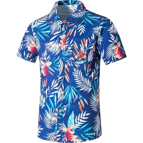 Tailor Pal Love Summer Mens Short Sleeve Printed shirt for surfing wading casual sports loose Beach Shirts