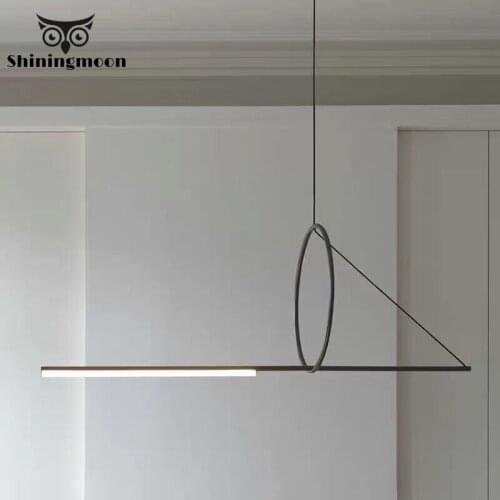 Post-modern Iron Art Line Pendant Lights Restaurant Dining Room Living Room Pendant Lamp Designer Indoor Lighting Light Fixtures