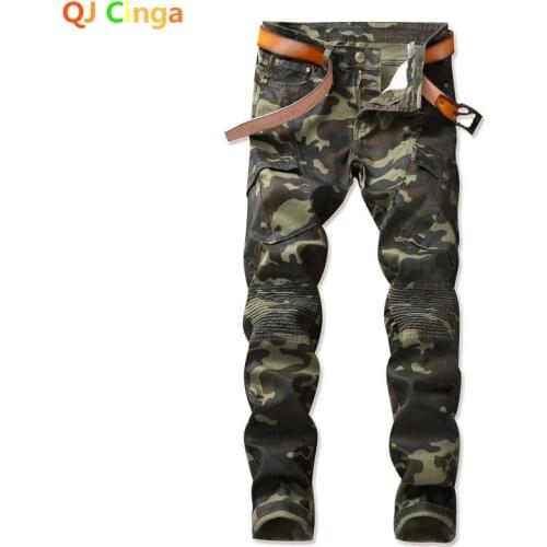 Qj cinga Men's Biker Jeans