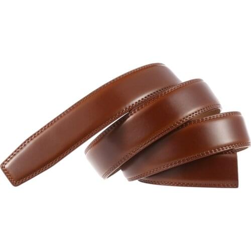 New Luxury No Buckle Belt Brand Belt Men High Quality Male Genuine Real Leather Strap For Jeans Mens Belt 3.5cm