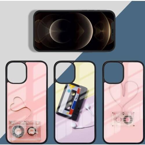 Retro camera tape Phone Case PC for iPhone 11 12 pro XS MAX 8 7 6 6S Plus X 5S SE 2020 XR Luxury brand shell funda