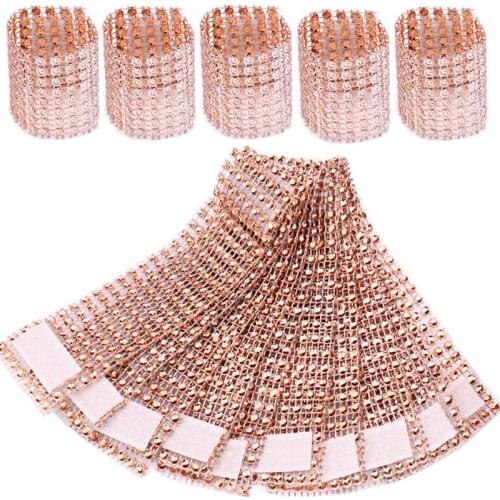 Rose Gold pearl Rhinestone Napkin Ring Christmas Wedding Banquet birthday baby bridal shower Bachelorette hen party decoration