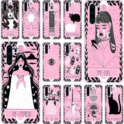 The Lovely Omens Tarot Deck Silicone Phone Case for Huawei P40 P30 P20 Pro P10 P8 Lite 2017 P Smart Z S Plus 2019 2020 Cover