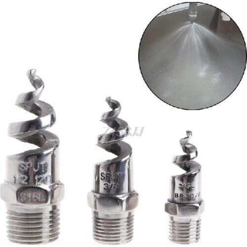 1/4" 1/2" Stainless Steel Spiral Cone Nozzle Atomization Spray Sprinkler Heads G06 Drop ship