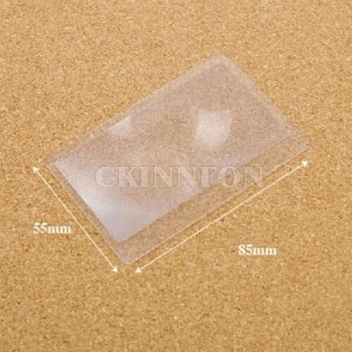 DHL 1000pcs 3 X Magnifier Magnification Magnifying LENS 8.5 x 5.5cm Pocket Credit Card Size Transparent magnifying glass