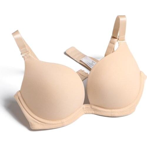 YBCG Push Up Women Bra Sexy Comfortable Plunge Underwear Adjusted Cross Invisible Shoulder Strap Lingerie Cotton Bras For Women