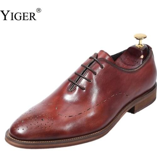 YIGER Mens Oxfords