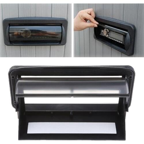 Marine Boat Deck Protective Cover Waterproof Moisture Resistant Pocket Replacement Radio Anti Dust CD Player Frame DVD Black