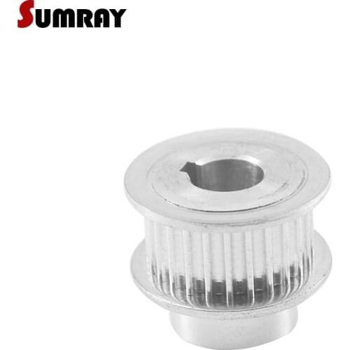 SUMRAY 3M 20T Keyway Timing Pulley 8/10mm bore keyway diameter 3mm 11/16mm width Toothed Pulley Wheel for Engraving Machine