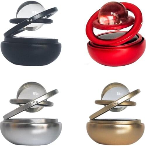 Star Solar Suspended Rotating Double Ring Car Fragrance Crystal Sphere Clean The Air Exquisite And Elegant Fragrance Sphere