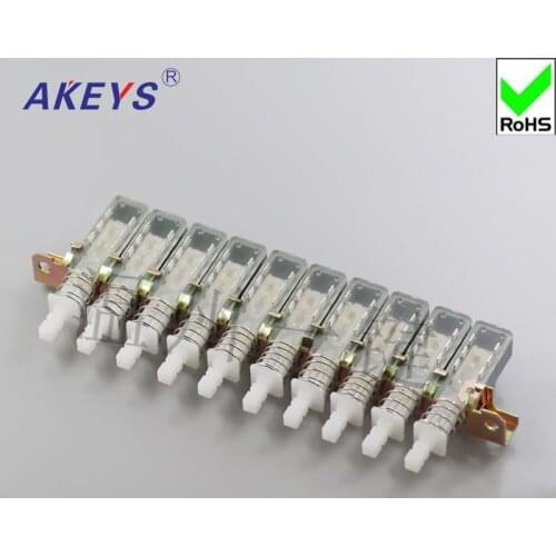 1 PCS Electric fan key switch button 6 pin 10-bit linkage straight key switch Press type 10 Gear button Accessories