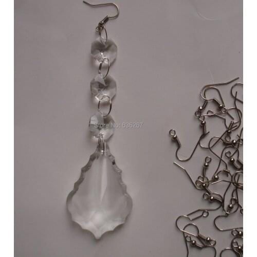 10pcs/lot , FreeShipping, 5inch= 3pcs 14mm octagon beads with 50mm crystal pendant for HANGING CRYSTAL GARLAND WEDDING STRAND