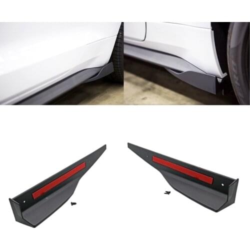 2PCS Car Body Side Skirts Extension Rocker Splitters Diffuser Winglet Bumper For Ford For Mustang ROUSH 2015 2016 2017