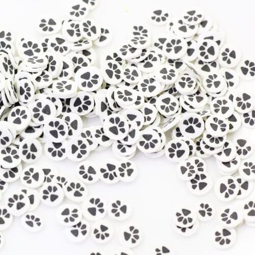 200g/50g Polymerlk Hot Sale 3D Paw Print Polymer Clay Slices Dog Paw Slice Sprinkles Animal Paw Print Polymer Sprinkle For
