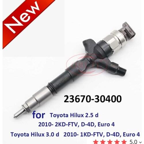 ORLTL 2367030400 Genuine New Common Rail Fuel Injector 23670-30400 for Toyota Hilux 2.5 /3.0d 2010- 2KD-1KD FT Euro 4