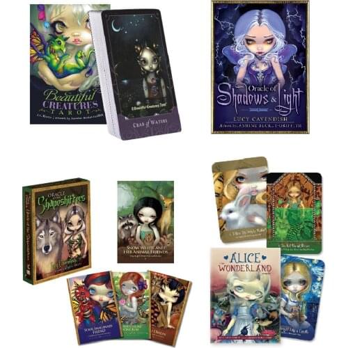 45-80pcs Creatures Tarot Cards Deck Games Oracle Party Playing Card English Tarot Table Board Game Divination Fate Entertainment
