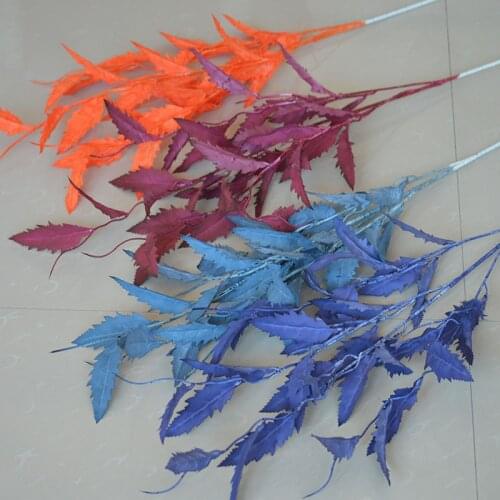 5Pcs/lot Artificial Plants Wormwood Silk Leaf for Wedding Wall Landscaping Floral Arch Decoration Home Accessories Fake Leaves