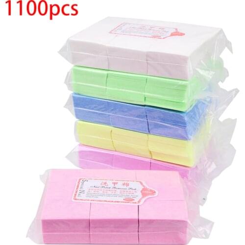1100pcs Lint-Free Wipes Napkins Manicure Remove Nails Varnish Cotton Pads Nail Art Tools Lint free Nail Gel Polish Removal Wraps