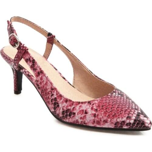 Big Size 11 12 13 14 15 16 17 ladies high heels women shoes woman pumps Fine heel, pointed head, shallow mouth, button back