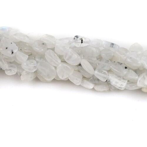 Natural White Moonlight Irregular Gravel Stone Beads Loose Beads 5*8mm For Jewelry Making DIY Necklace Bracelet Accessories