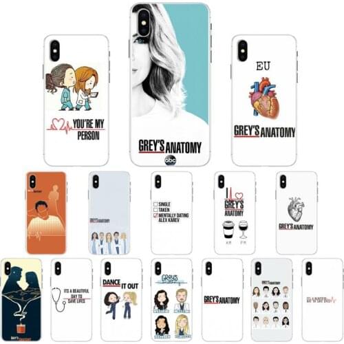 FHNBLJ American TV Gray Anatomy Phone Case for iphone 11 Pro Max X XS MAX 6 6s 7 8 Plus 5 5S 5SE XR SE2020