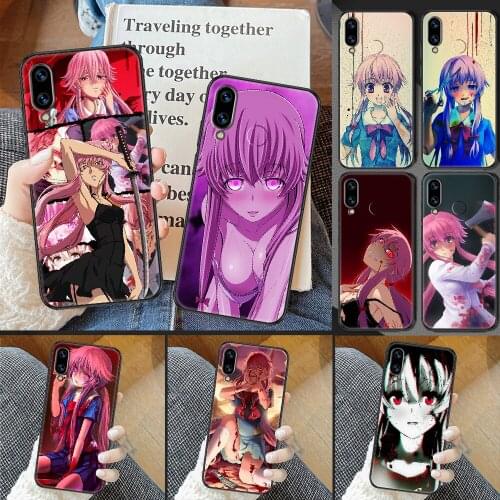 Anime Future Diary Mirai Nikki Phone case For Huawei Honor 6 7 8 9 10 10i 20 A C X Lite Pro Play black luxury waterproof trend