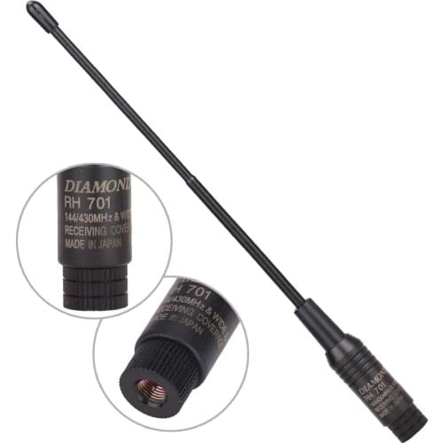 Diamond RH701 SMA-M Male Dual Band UHF/VHF 144/430MHz Antenna for Baofeng Yaesu TYT TH-UV8000D/E Wouxun KG-UV8D/9D Walkie Talkie