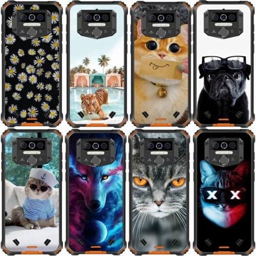 For OUKITEL WP5 Pro Case Rose Wolf Cute Patterned Cover Soft Silicon Phone Case for OUKITEL WP5 Top Quality