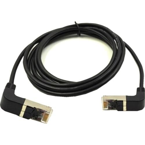 Double Elbow Down & Down Angled 90 Degree cat5e 8P8C FTP STP UTP Cat 5e Ethernet Network Cable RJ45 Lan Patch Cord 0.5m 1M 2M 3M