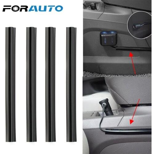 FORAUTO 4 Pieces/set Concealed Wire Cover Line Sleeve Car Cable Clips Organizers Vehicle Beam Clamp Car-styling Auto Accessories