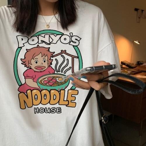 Harajuku shirt korean Kawaii noodles cat print casual Ulzzang tee top clothes 2020 summer vintage black tshirt dropshipping