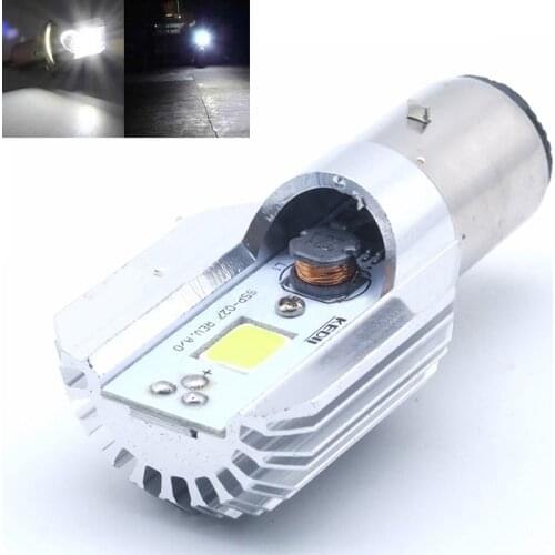 JX-LCLYL 1pc H6 BA20D DC 8V-80V 12W COB LED Motorcycle Hi/Lo Beam Headlight Bulb White