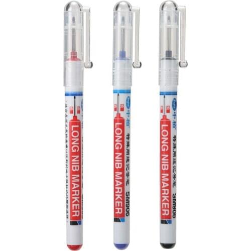 3pcs 20mm Long Head Markers Deep Hole Marker Pens Painting Writing Supplies Multi-purpose Woodworking Decoration