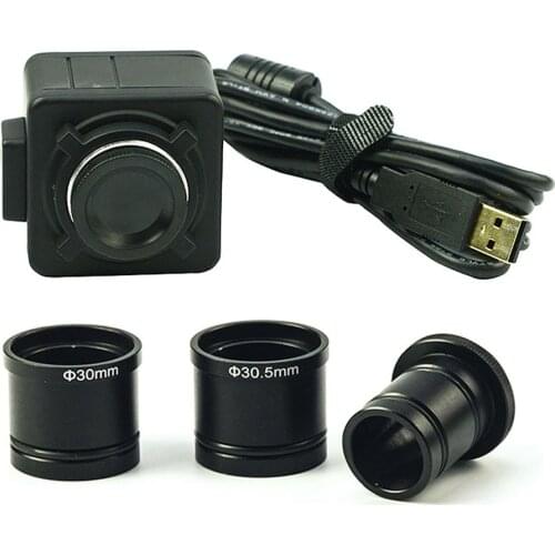 Free Drive 5MP HD 1/2.5" True Color CMOS Microscope USB Digital Camera Video Electronic Eyepiece + C-Mount Adapter Adaptador