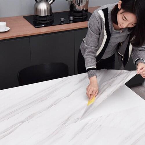 Marble Vinyl Stickers Furniture Film High Temperature Resistant Waterproof Oil Proof Stickers Films Desktop Wardrobe 3d Sticker