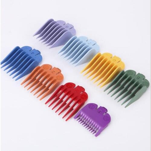 8 Sizes Colored Limit Comb Guide Attachment Set Haircutting Tools for Electric Hair Clipper Shaver