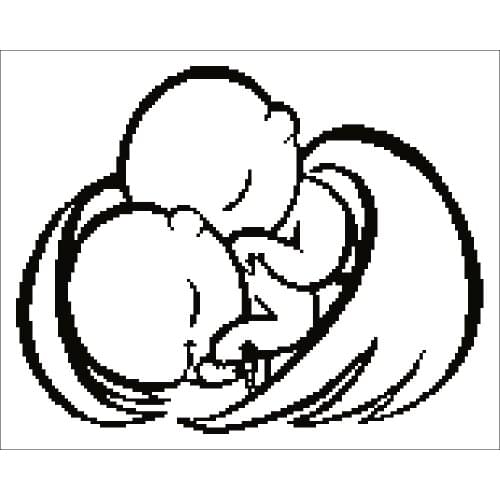 Twins cross stitch package baby child kid 18ct 14ct 11ct white fabric cotton silk thread embroidery DIY handmade needlework