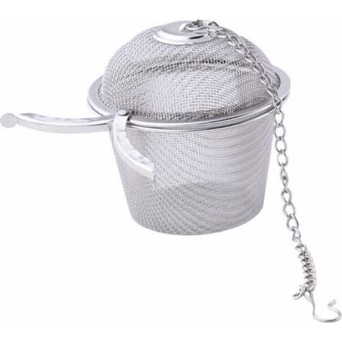 Stainless Steel Tea Infusers Mesh Ball Reusable Strainer Herbal Locking Tea Filter Infuser Spice Coffee Tea Tools LX6426
