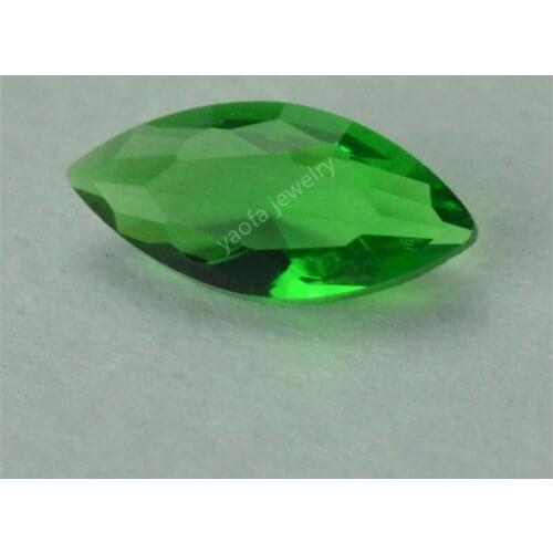 Wholesale 1.5x3~8x16mm 5A Green Color Emeral-d Glass Beads Marquise Shape Cut Loose Glass Lab Created Gems Stone For Jewelry