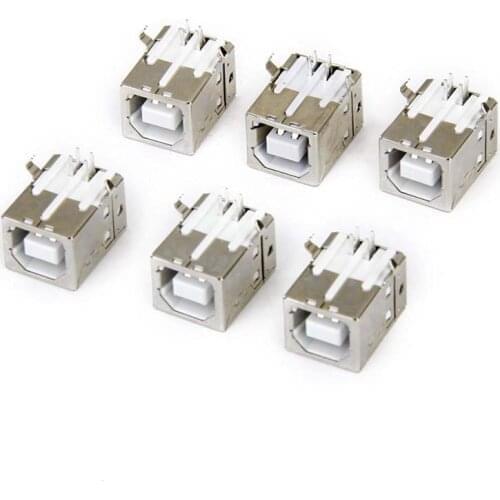Lot of 6pcs Replacement USB Connector socket Type B Female Right Angle