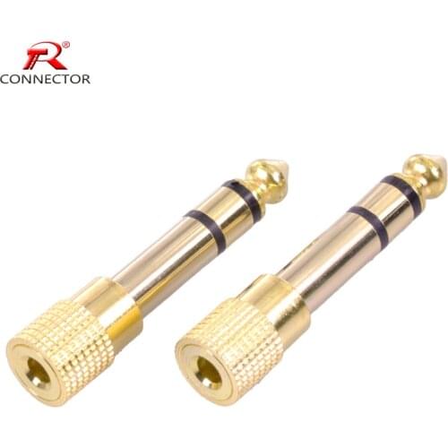 4pcs Jack 6.35mm 1/4" Male To 3.5mm 1/8" Female Audio Converter 6.35 male to 3.5 female stereo terminal plug headphone adapter