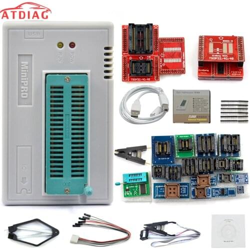 XGECU Best quality TL866ii Plus Programmer +28 Items Support MCU AVR EEPROM EPROM 27 28 29 37 39 49 50 Series chips