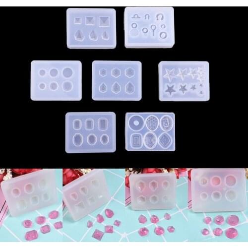 Transparent Silicone Mold Resin Heart Star Moon UV Epoxy Resin Mould For DIY Earring Pendant Craft Supplies Tools Jewelry Making