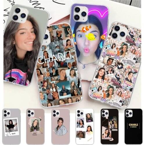 Charli Damelio Transparent Phone Case For IPhone 12 11 Pro Max Xs X Xr 7 8 6 6s Plus 5 5s Se 2020 Clear Cover