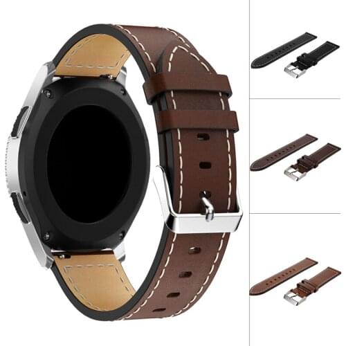 20/22mm band For Galaxy Watch 3/46mm/42mm/active 2 strap for Samsung Gear S3 Frontier leather Bracelet for Huawei watch GT 2