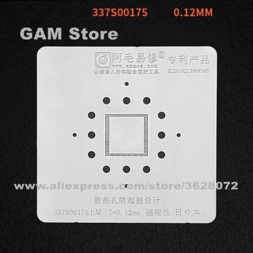 337S00175 RAM BGA Stencil For Macbook 2016 A1534 Nand Flash Chipset Reballing IC Pins Solder Tin Plant Net Amaoe Square Hole