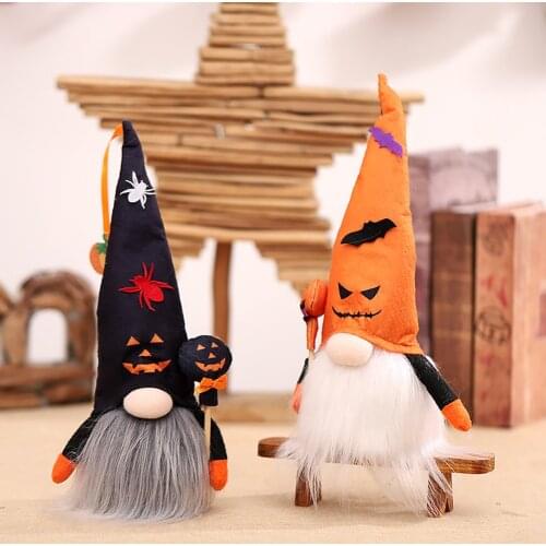 Christmas Halloween Decoration Ornament Lamp Pumpkin Dwarf Faceless Doll Ornament Home Party Decorations New Year 2022