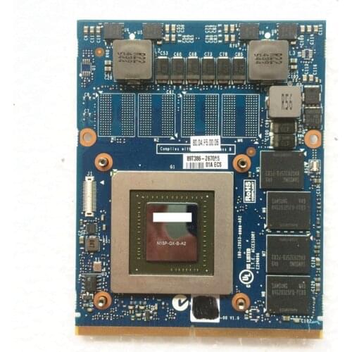 GTX 860m GTX860M 2GB MXM3.0b Graphics VGA Card N15P-GX-B-A2 J0M0K 0J0M0K CN-0J0M0K for Alienware 13 R1 / 15 R1 / 17 R1