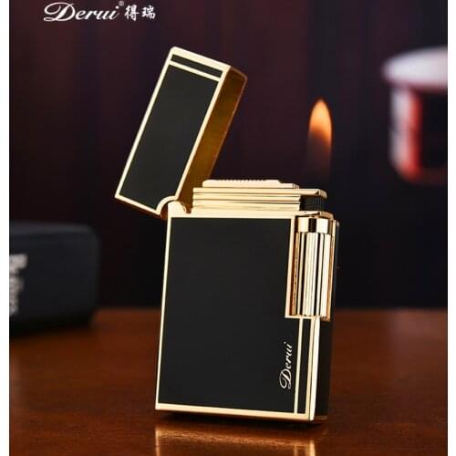 New Business Gas Lighter Compact Jet Butane Metal PING Bright Sound Cigar Cigarette Lighter Inflated Christmas Men Lighter Gift